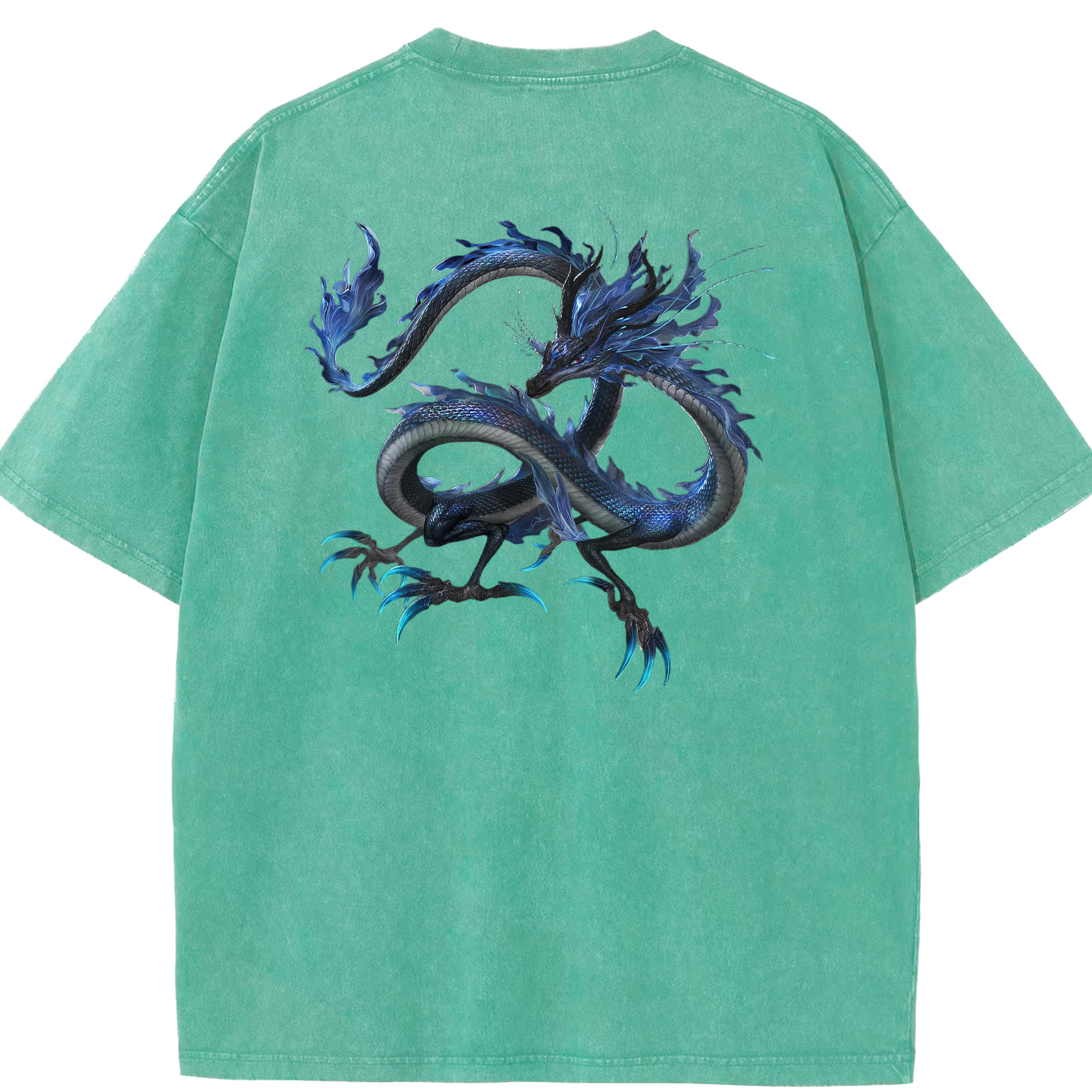 （画像用） Ne Zha 2 ナタ 魔童の大暴れ 綿100% ヴィンテージ風 半袖Tシャツ（背面プリント）